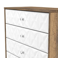 Top Quality Pixel 4 Drawer Chest in White Matt and Vintage Oak for Sale