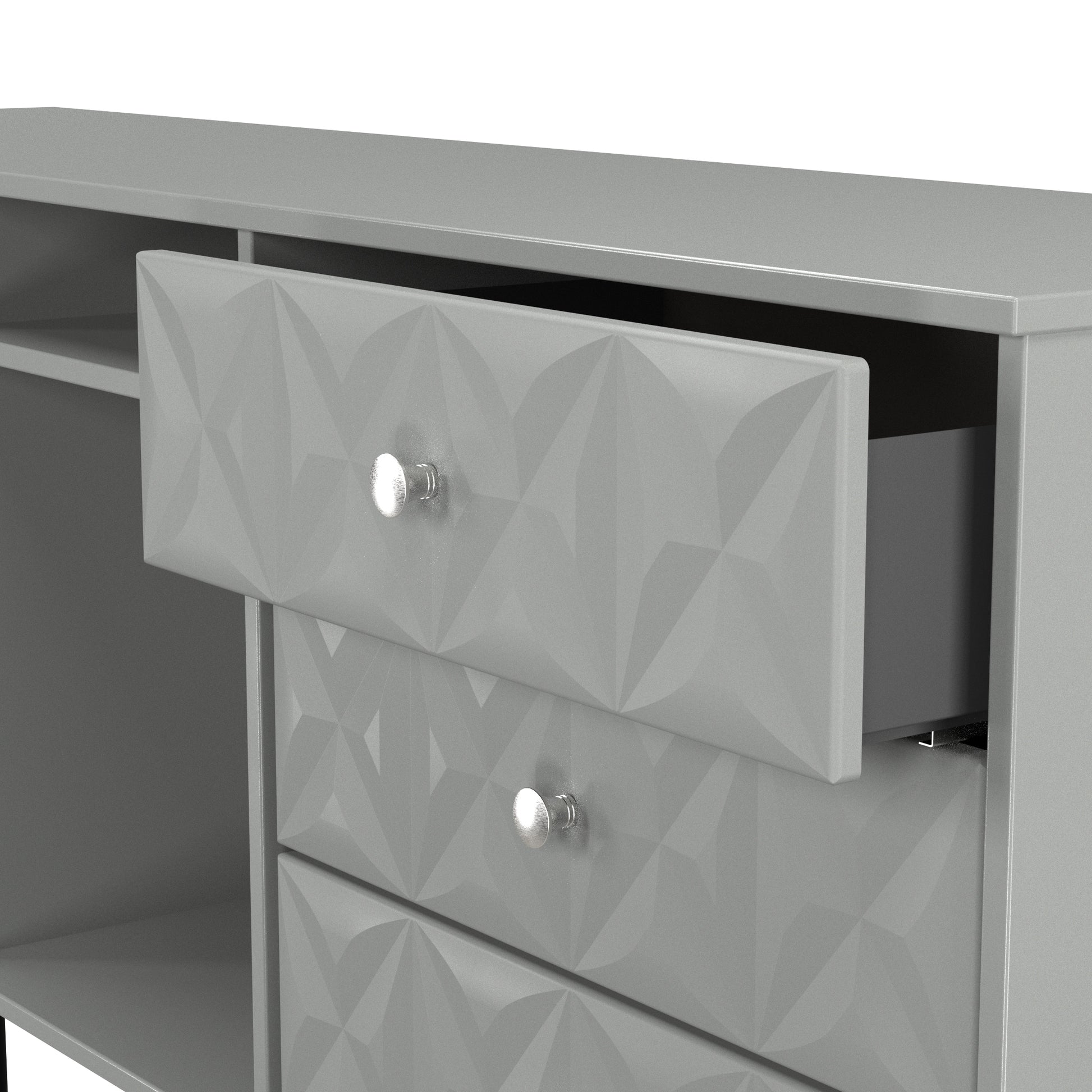 Top Quality Pixel 6 Drawer TV Console Unit in Dusk Grey Colour