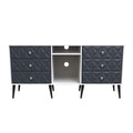 Top Quality Pixel 6 Drawer TV Console Unit in Indigo Blue and White Matt for Sale