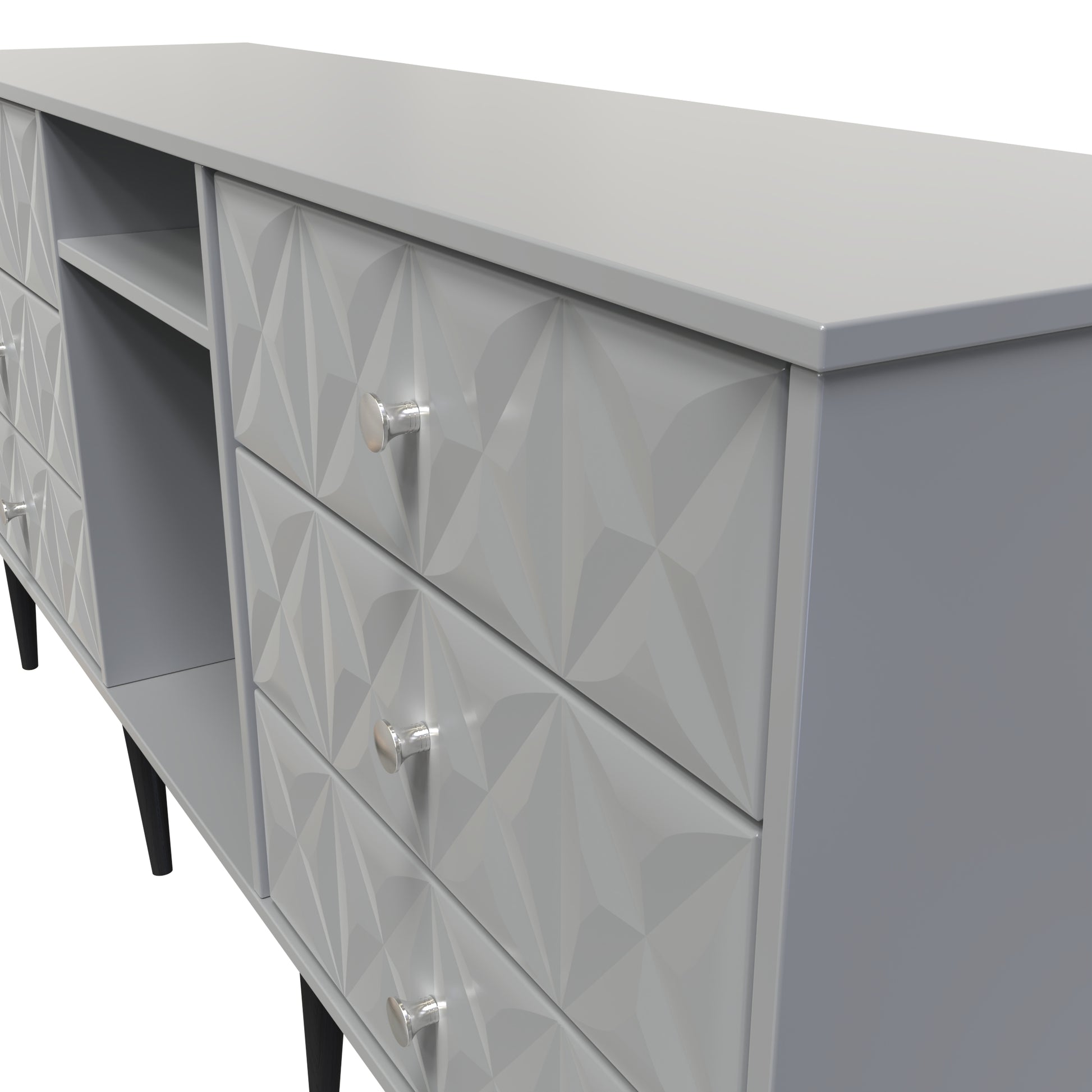 Top Quality Pixel 6 Drawer TV Console Unit in Shadow Matt Colour