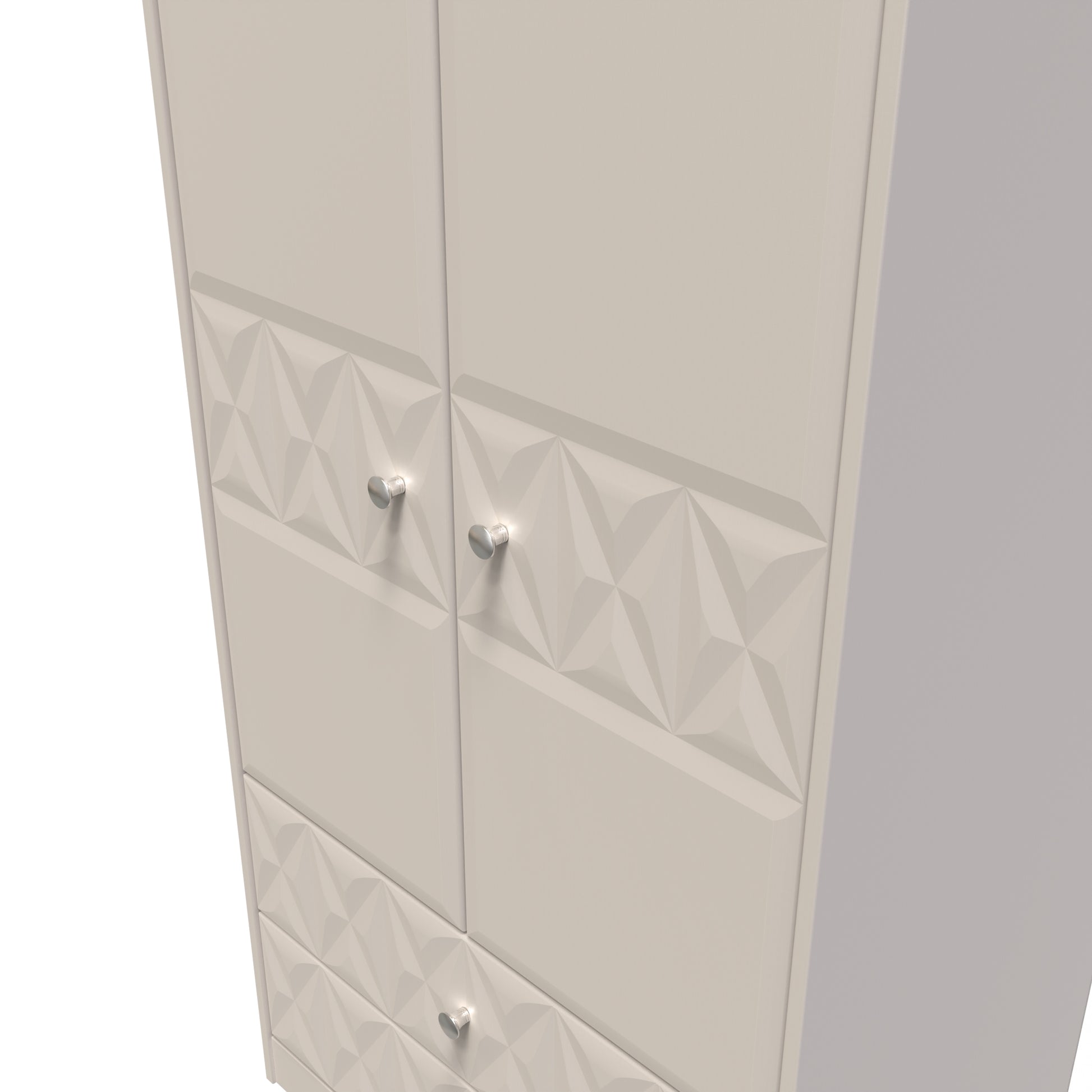 Top Quality Pixel Tall 2 Drawer Wardrobe in Kashmir Matt Colour for Sale