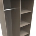 Top Quality Pixel Tall Open Display Wardrobe with Bookcase in Mushroom Matt 