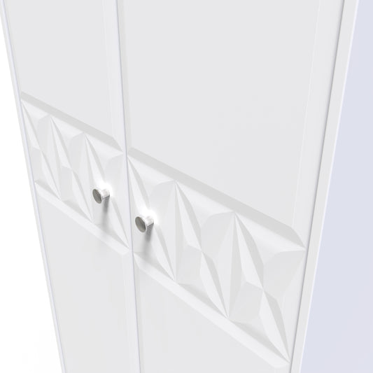Top Quality Pixel Tall Plain Wardrobe in White Matt for sale