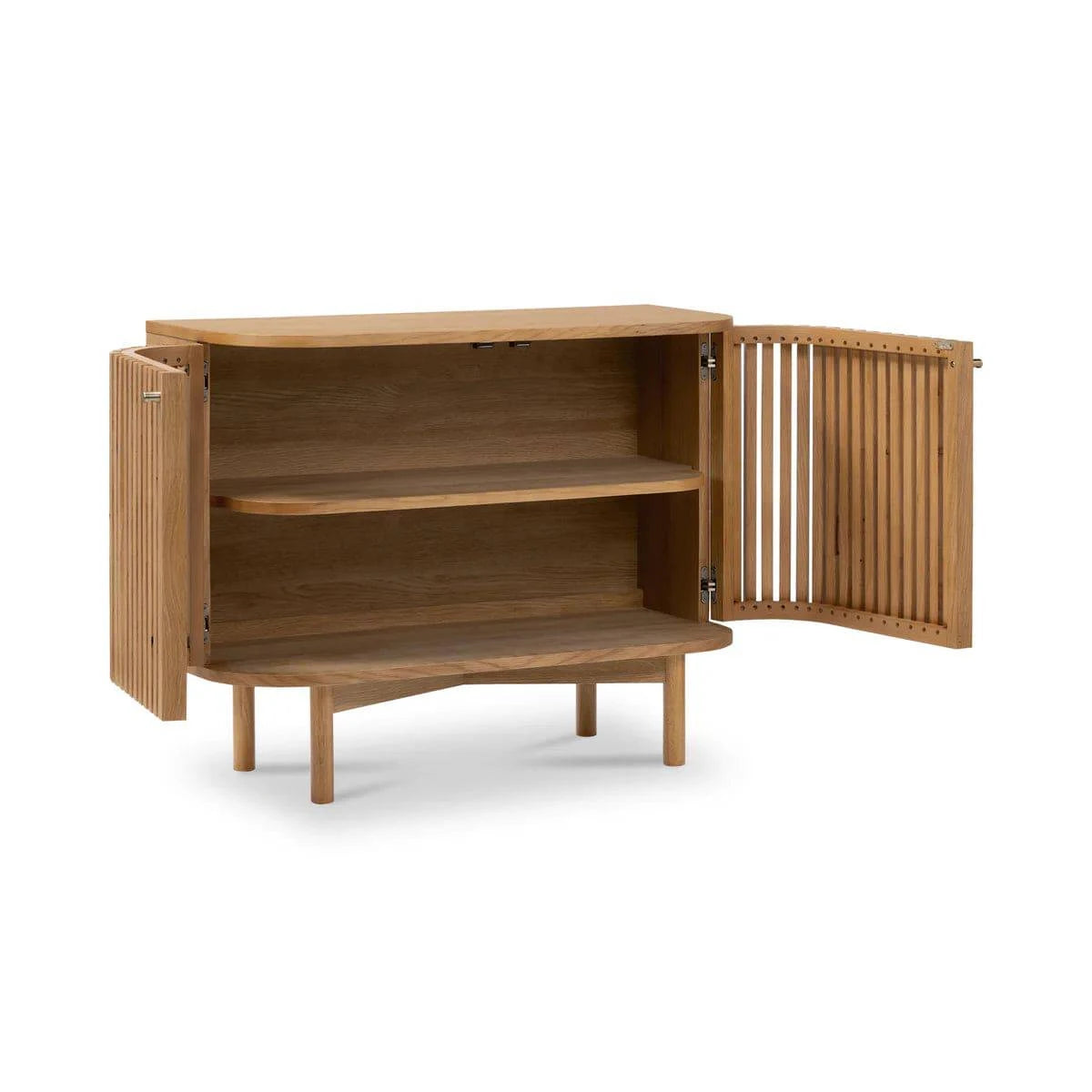 Top Quality Soho Oak Slatted Small Sideboard