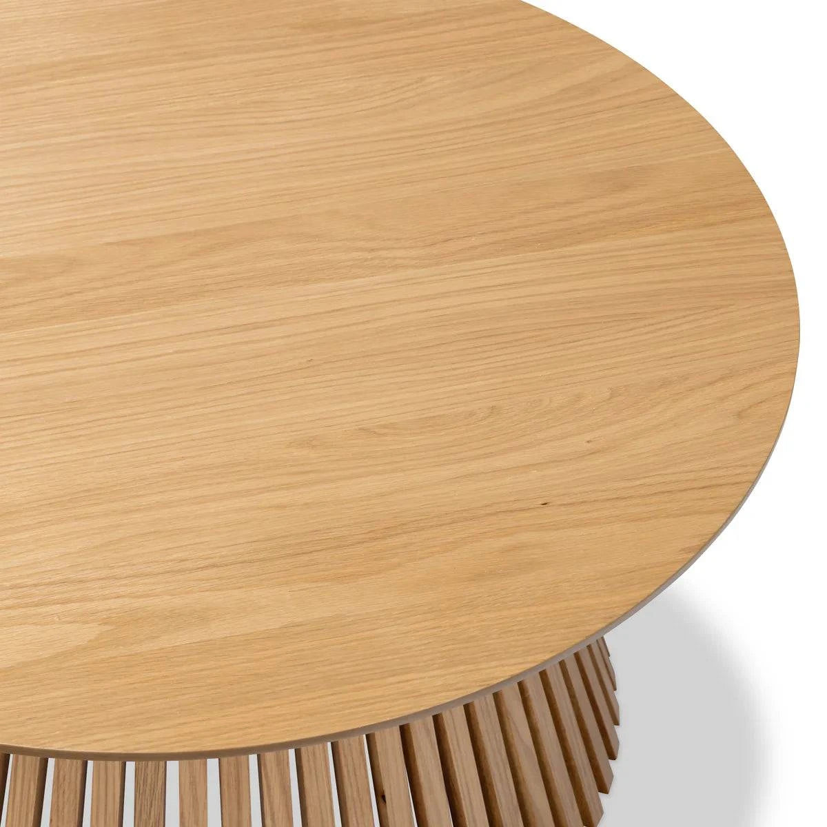Top  Soho Oak Slatted Round Coffee Table for Sale
