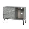 Top quality Pixel 3 Drawer TV Unit in Dusk Grey Colour Online 