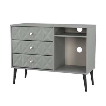 Top quality Pixel 3 Drawer TV Unit in Dusk Grey Colour Online 
