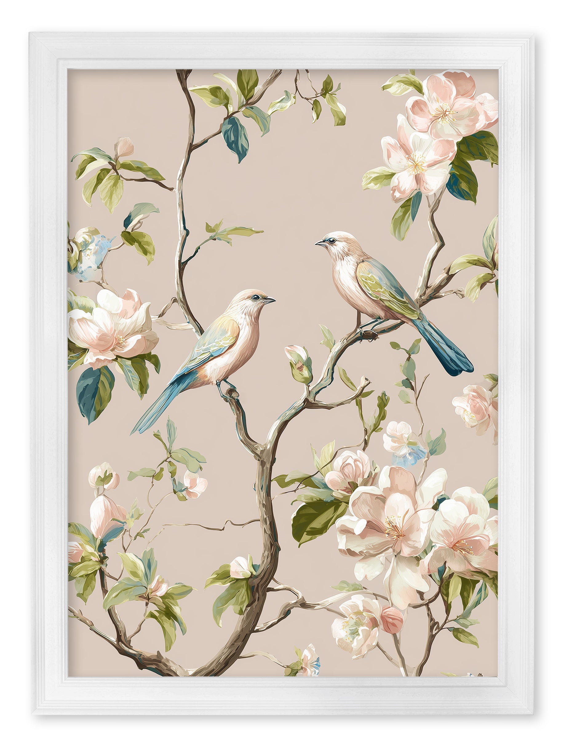 Blossom Songbirds - White Hurstwood Frame - Blythe Living