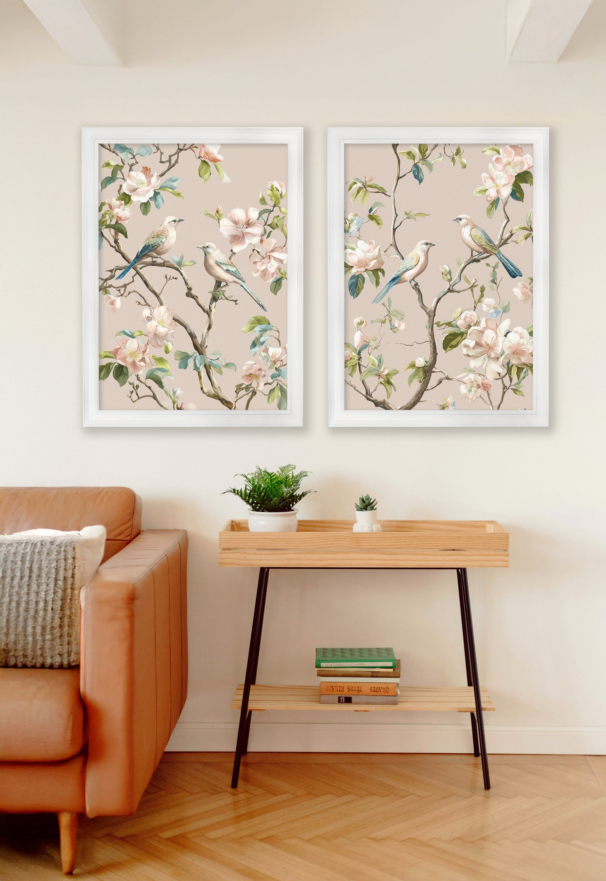 Blossom Songbirds - White Hurstwood Frame - Blythe Living