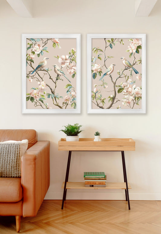 Blossom Songbirds - White Hurstwood Frame - Blythe Living