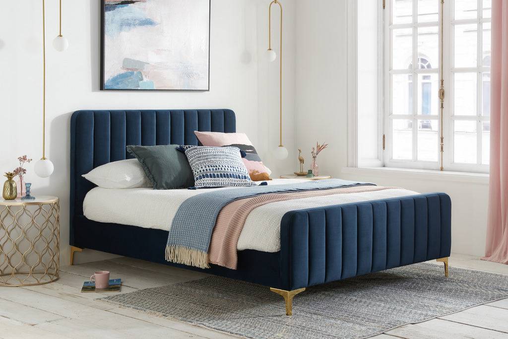 Blythe Midnight Blue Bed - Blythe Living