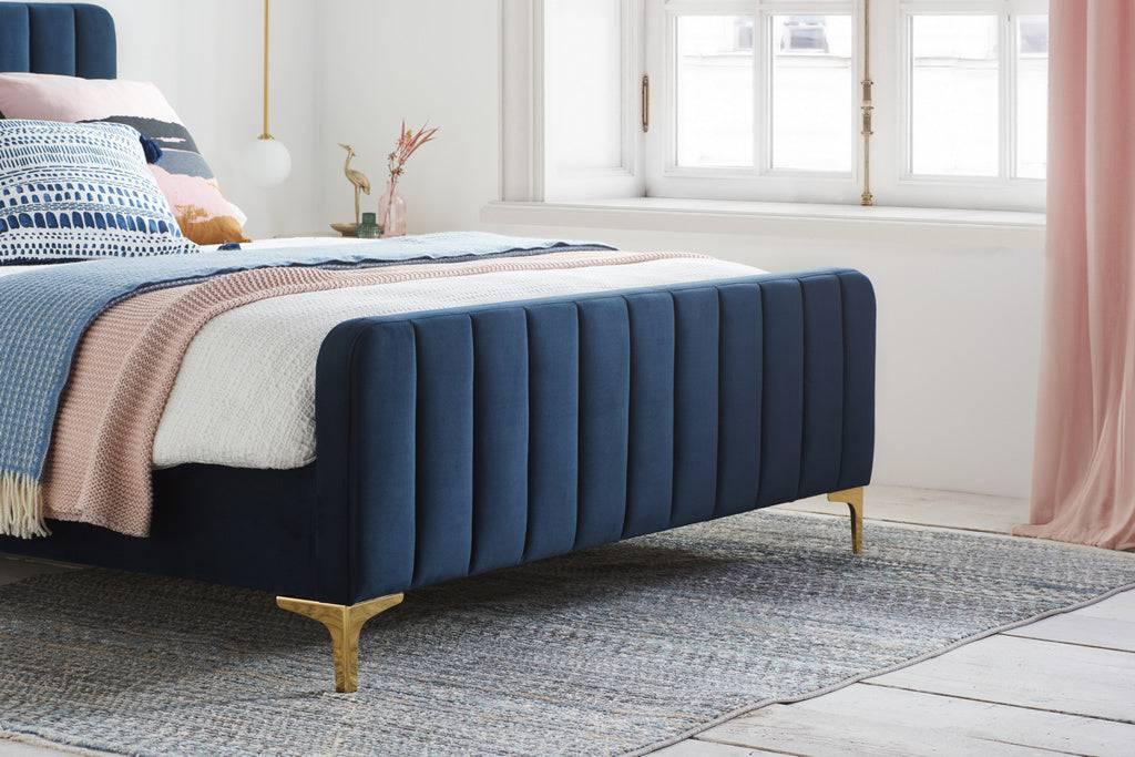 Blythe Midnight Blue Bed - Blythe Living