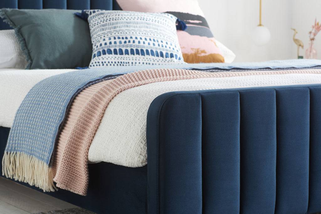 Blythe Midnight Blue Bed - Blythe Living
