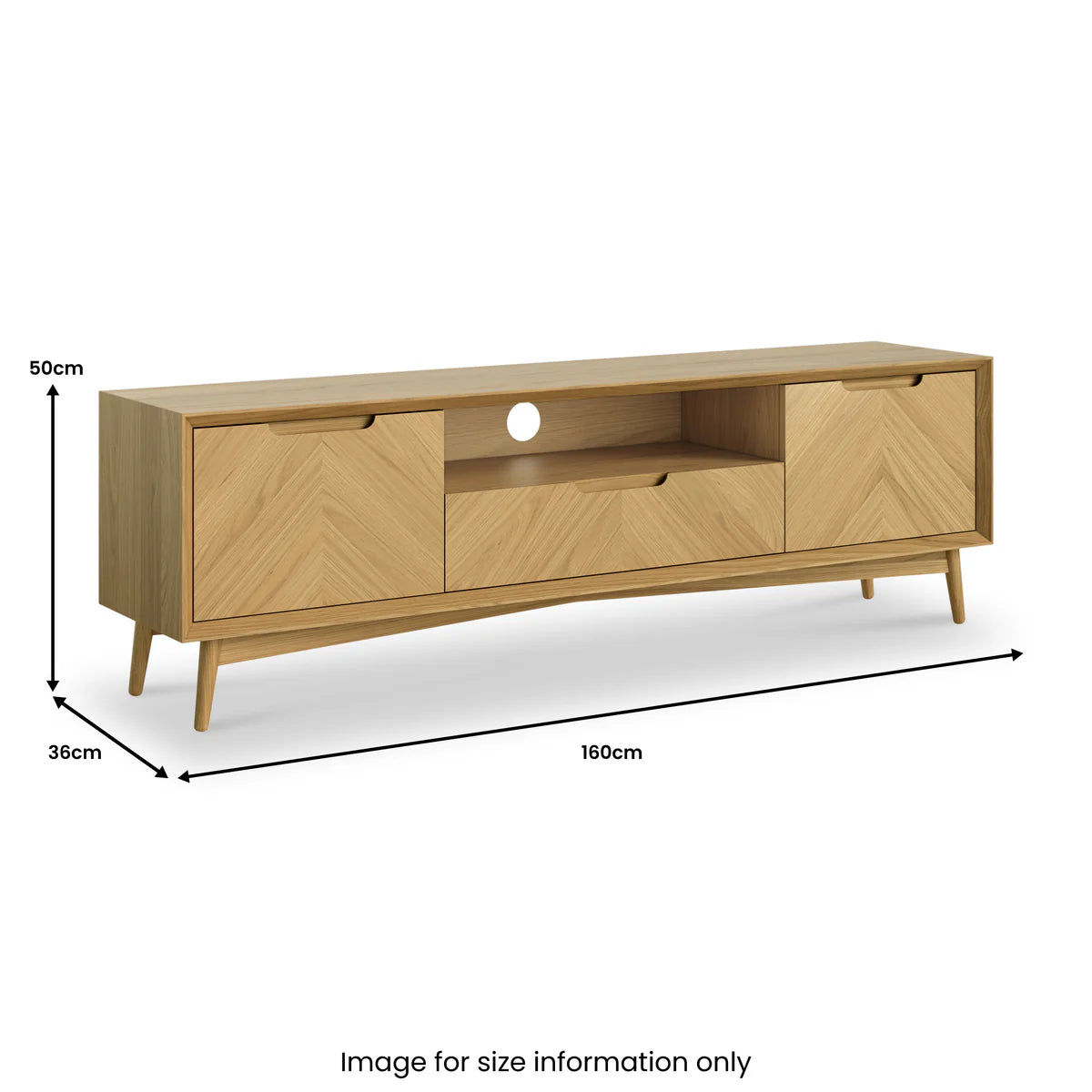 Valencia Oak 160cm Large TV Unit
