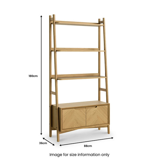 Valencia Oak Slim Bookcase