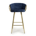 Volero Textured Effect Blue Bar Stool