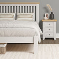 WINDSOR 5' LOW END BED - IVORY/OAK
