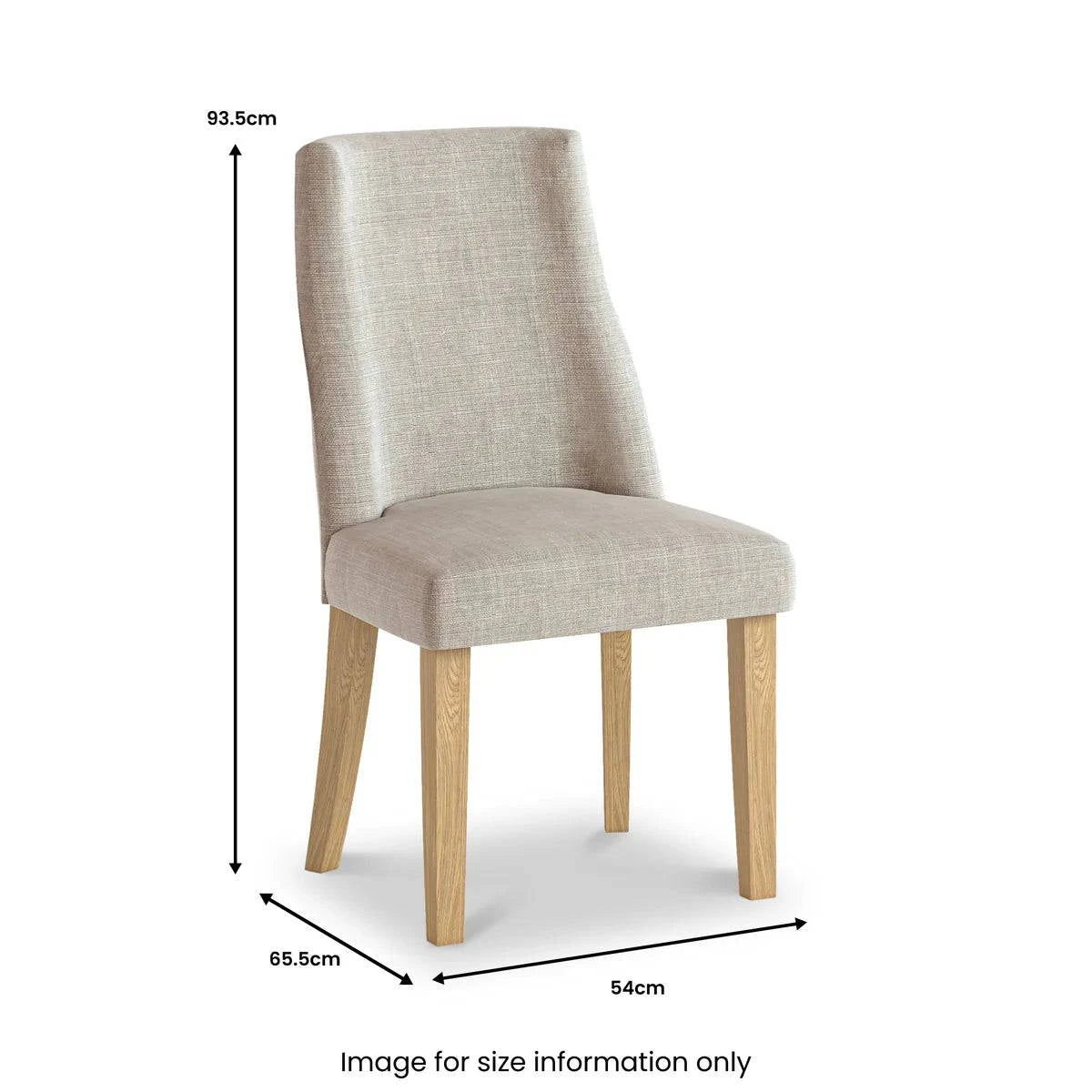 Cara Oak Beige Dining Chair - Blythe Living