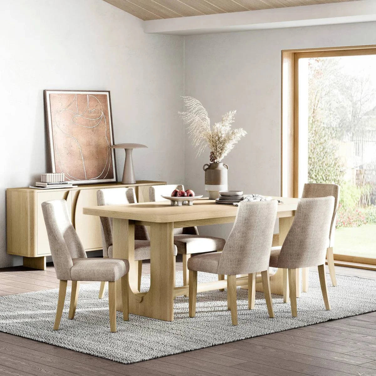 Cara Oak Beige Dining Chair - Blythe Living