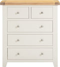 Windsor 3+2 Drawer Chest Ivory Oak for sale classic bedroom storage
