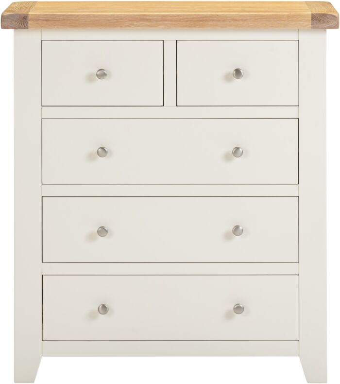 Windsor 3+2 Drawer Chest Ivory Oak for sale classic bedroom storage
