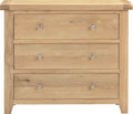 Windsor 3 Drawer Chest Natural Oak for sale timeless bedroom furniture
