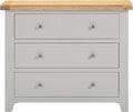 Windsor 3 Drawer Chest Pebble Grey Oak for sale two-tone bedroom UK
