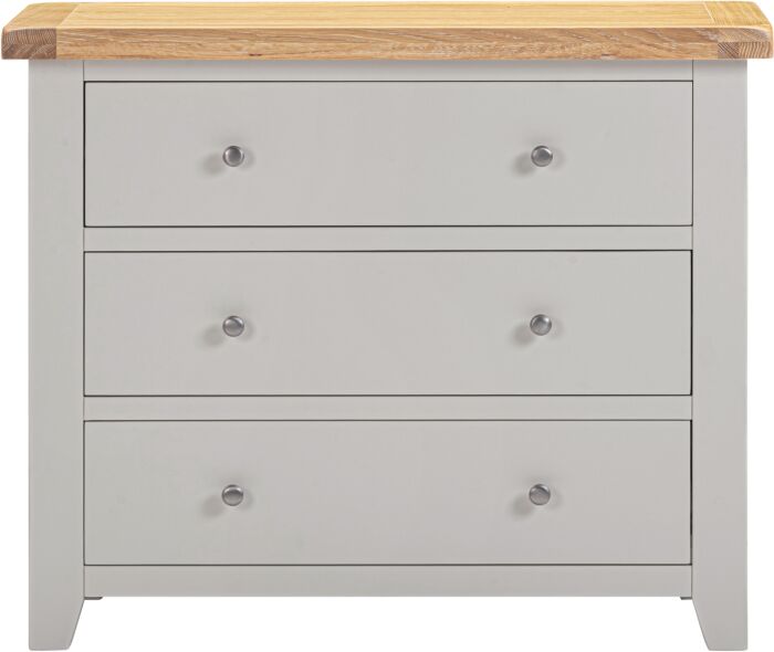 Windsor 3 Drawer Chest Pebble Grey Oak for sale two-tone bedroom UK

