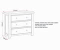Windsor 3 drawer natural oak bedroom chest for sale free UK delivery
