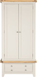 Windsor bedroom wardrobe featuring an elegant Ivory/Oak finish