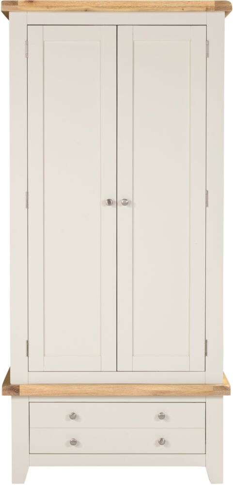 Windsor bedroom wardrobe featuring an elegant Ivory/Oak finish