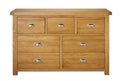 Woburn 4+3 Chest Oak seven drawer wide chest for sale Blythe Living
