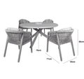 Maze - Martinique Rope Weave 4 Seat Round Dining Set - Blythe Living