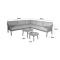Maze - Martinique Rope Weave Corner Sofa Set with 2 Round Coffee Tables - Blythe Living