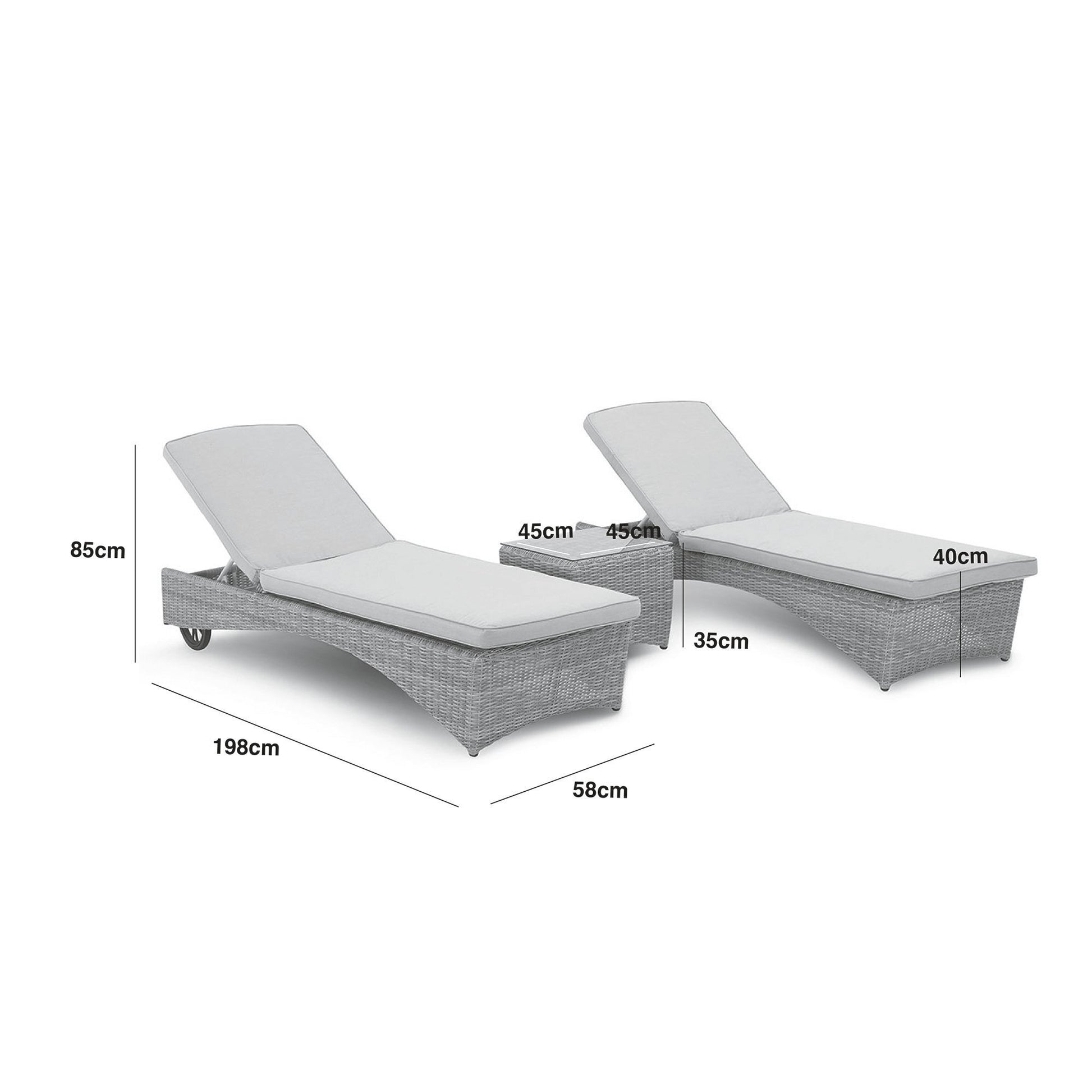 Maze - Oxford Rattan Sunlounger Set - Blythe Living