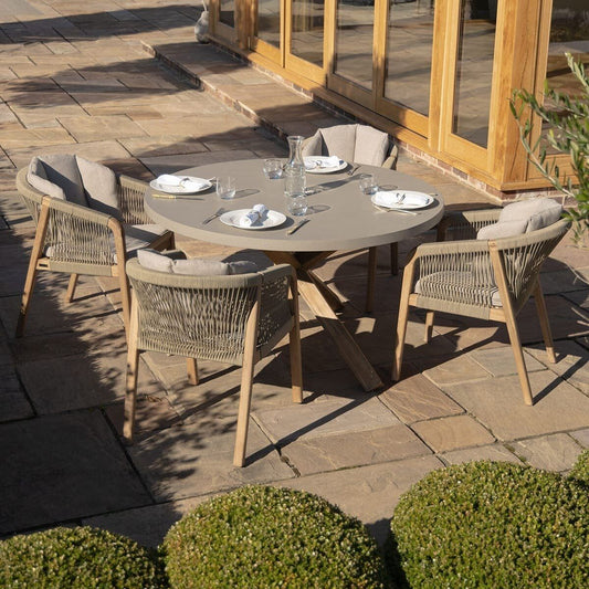Maze - Martinique Rope Weave 4 Seat Round Dining Set - Blythe Living