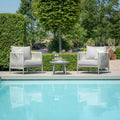 Maze - Milan Rope Weave Lounge Set with 2 Round Coffee Tables - Cool Linen - Blythe Living