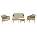 Maze - Porto Rope Weave 2 Seat Sofa Set with Pair of Round Coffee Tables & Armchairs - Blythe Living