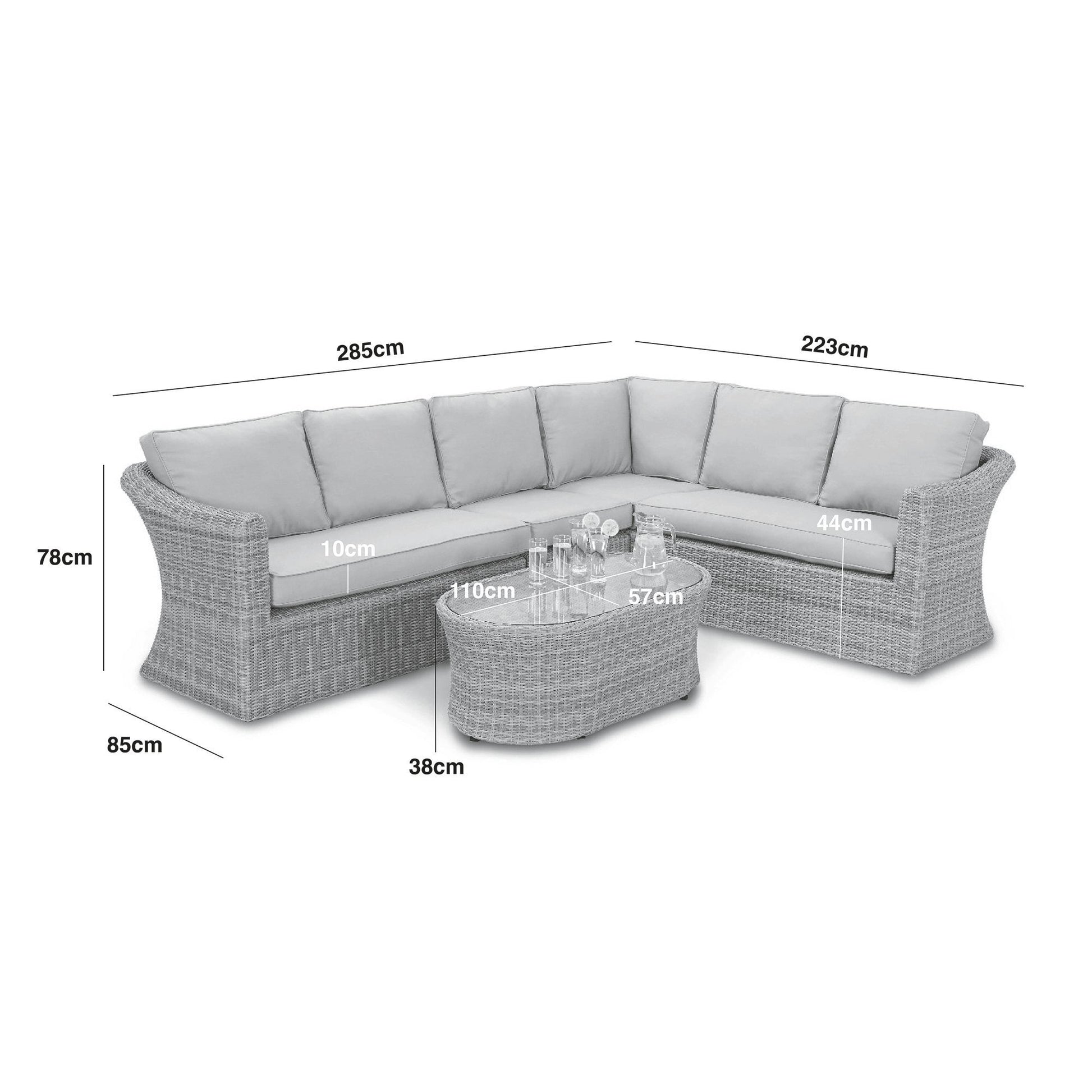 Maze - Oxford Large Rattan Corner Sofa Set - Blythe Living