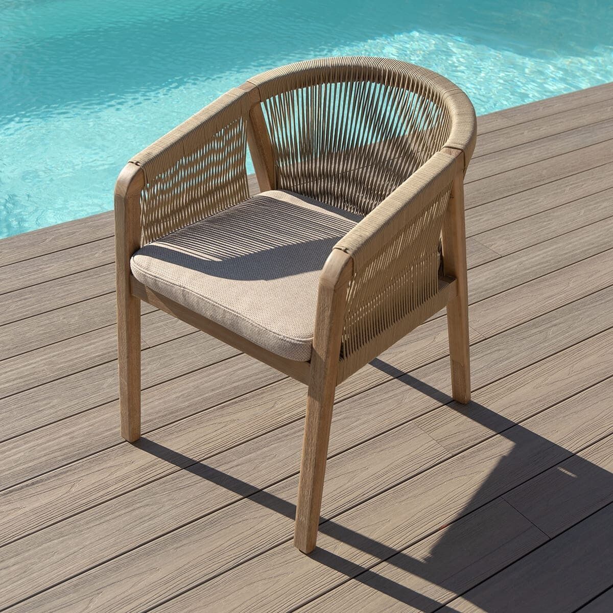 Maze - Martinique Rope Weave 6 Seat Round Dining Set - Blythe Living