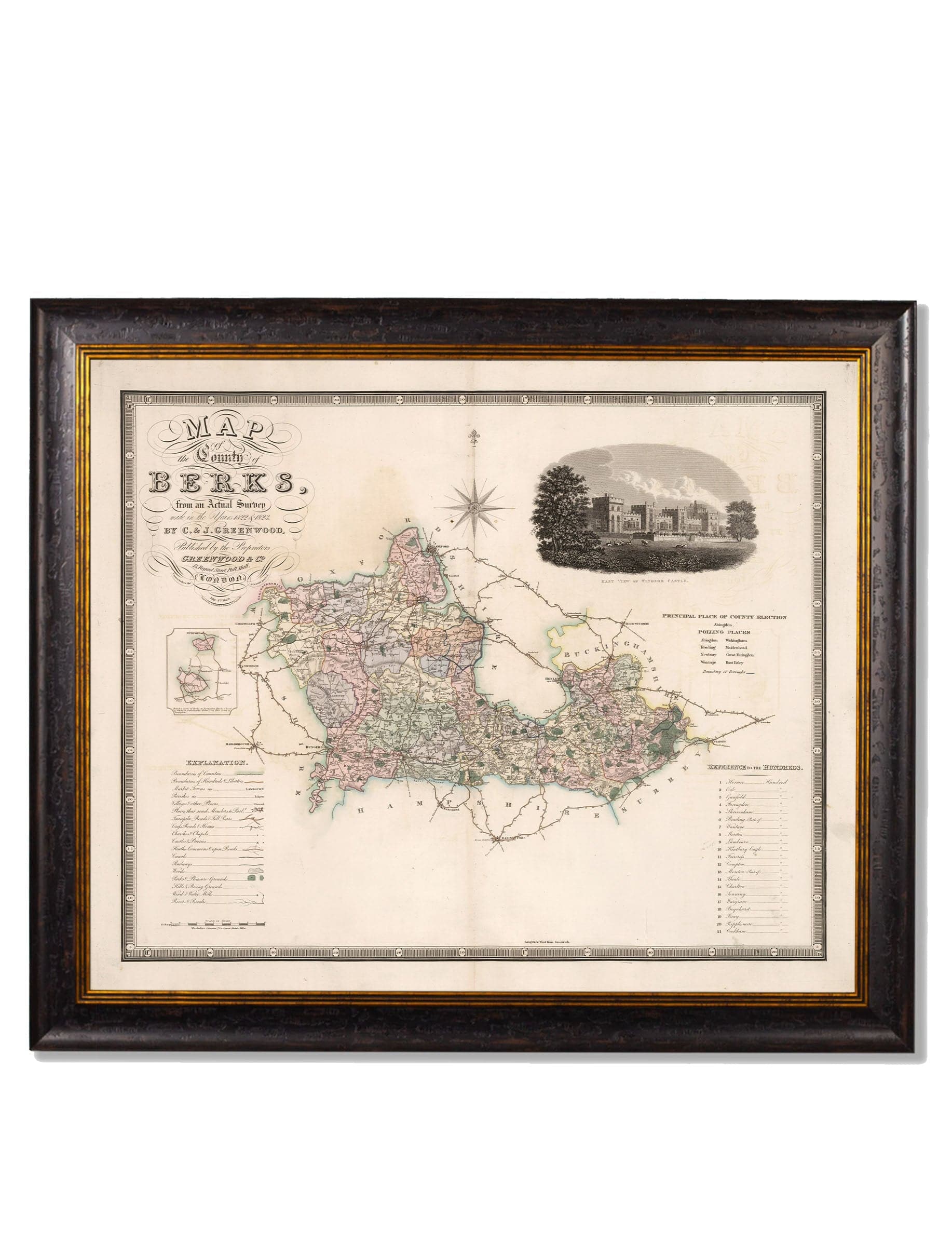 c.1830 County Maps of England - Blythe Living