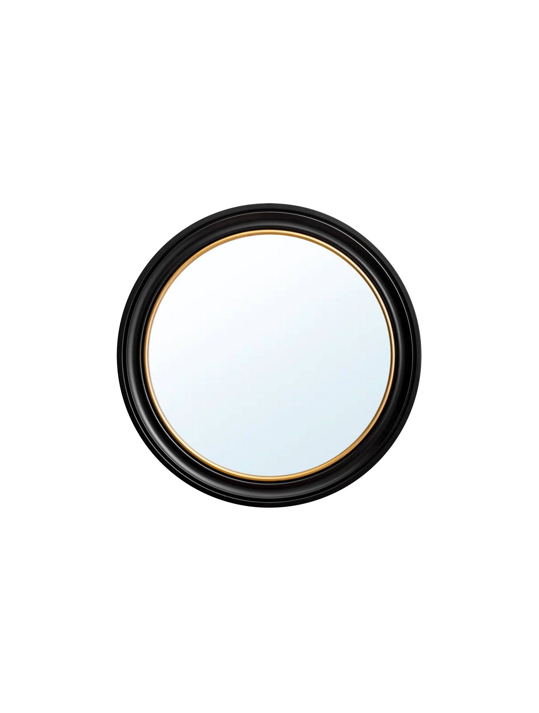 Round Mirror - Black and Gold - Blythe Living