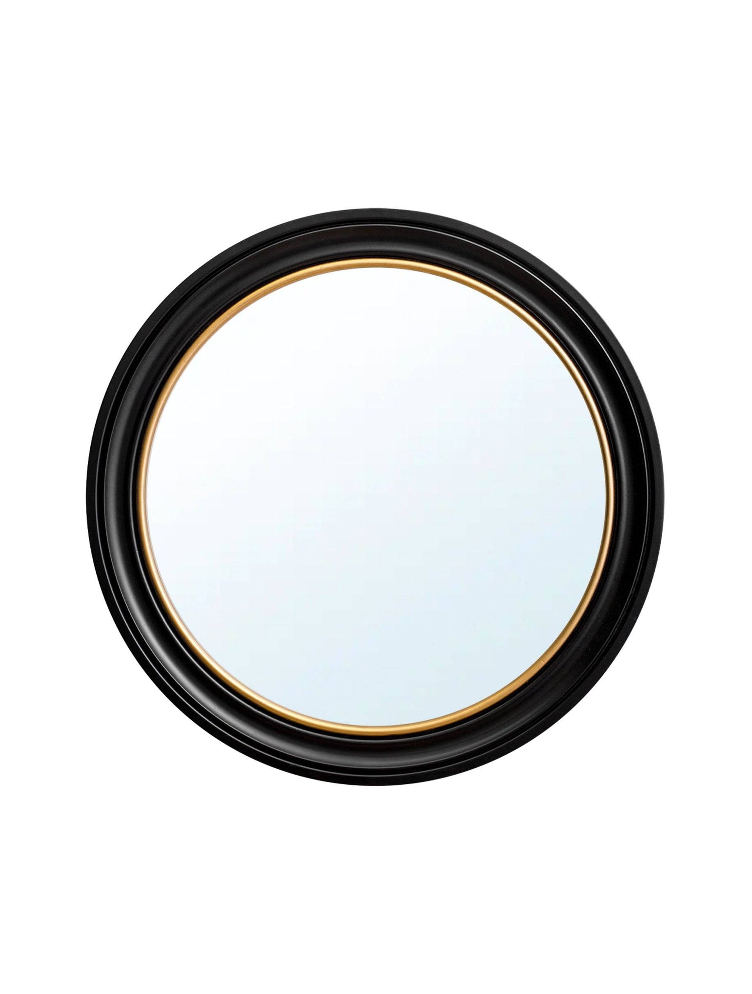 Round Mirror - Black and Gold - Blythe Living