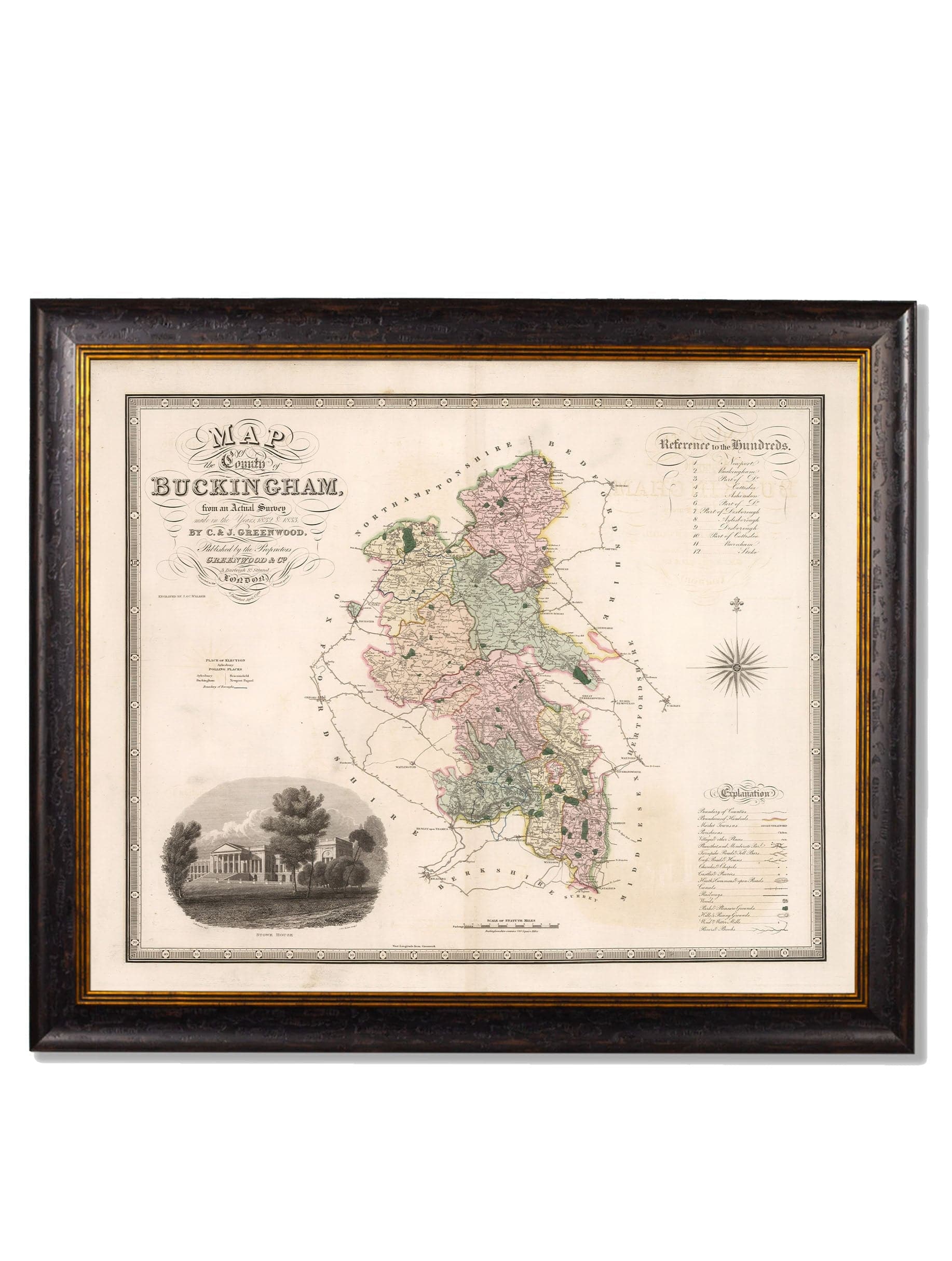 c.1830 County Maps of England - Blythe Living