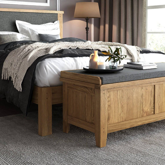buy oak storage bench online  