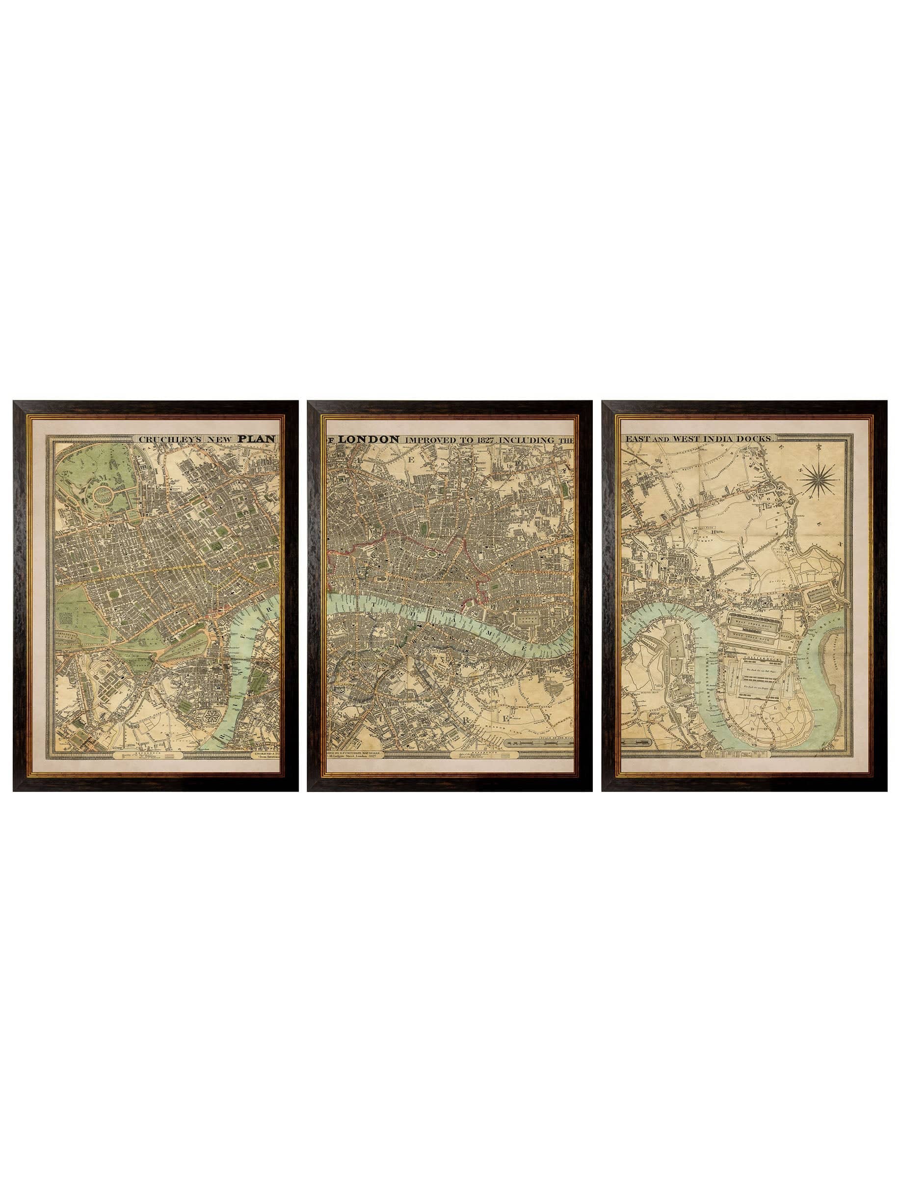 c.1827 London Triptych Map