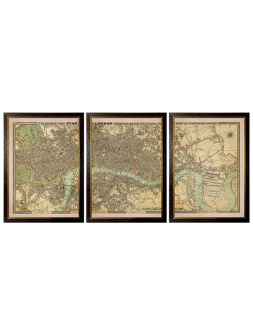 c.1827 London Triptych Map