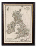 c.1838 Map of The British Isles | Detailed Victorian County Lines Print