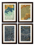 c.1850 British Geology Maps | Collection of 4 Vintage Rock Strata Prints Cumbria Oxford
