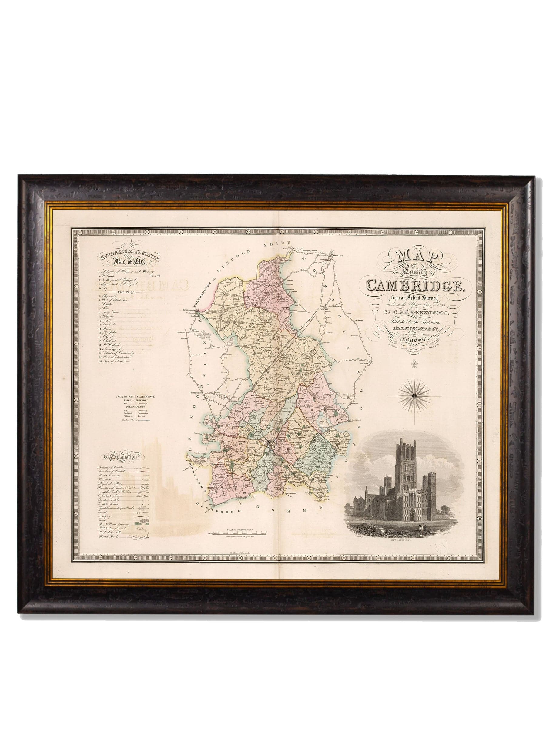 c.1830 County Maps of England - Blythe Living